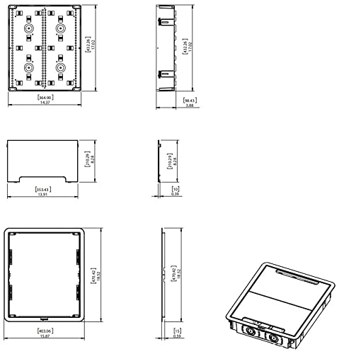 On-Q ENP1700-NA Legrand - Onq 17 Inch Media Enclosure, Electrical Box, Cable Management Box Dual Purpose In Wall Enclosure For Tv Device Storage And Media Distribution thumb #12