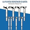 Forstner - Set di 8 punte per trapano a testa piatta, 12-40 mm, con scatola di conservazione, punta per trapano per legno, punta piatta, punta per trapano per legno, punta piatta, punta per legno