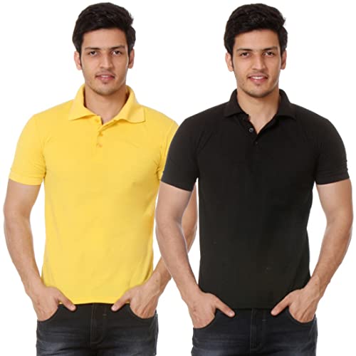 Image of Amazon Brand - Nora Nico Men's Cotton Pique Half Sleeves Solid Polo T Shirts-Pack of 2