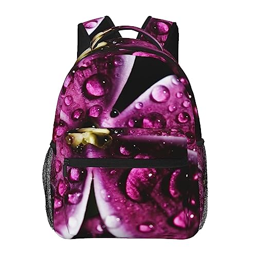 Sac à dos en toile imprimé fleurs violettes BAFAFA pour protéger votre ordinateur
