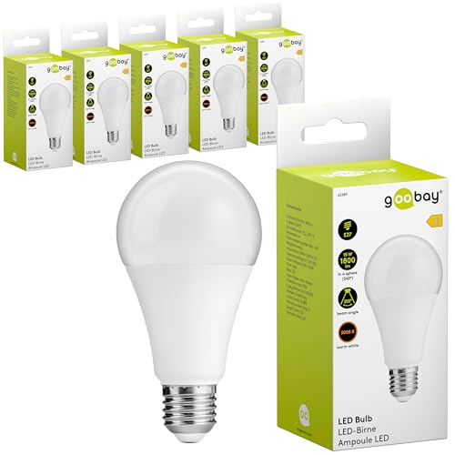 goobay 74111 E27 LED Birne 15 Watt/LED Birne für E27 Fassungen/Warmweiß...