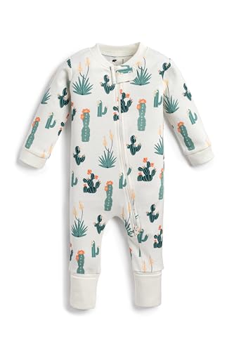 Image of MONICA + ANDY One Piece Baby Pajamas, 100% Organic Baby Clothes for Girls and Boys, Sizes For Newborn and Infant