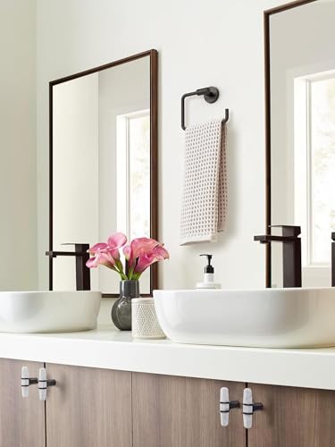 Image of Amerock Arrondi 5 inch Oil-Rubbed Bronze Towel Ring
