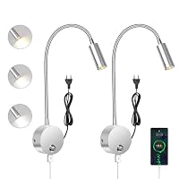 ERWEY – ERWEY 2 Stück Leselampe Bett, Leselampe Wand mit Touch Dimmb