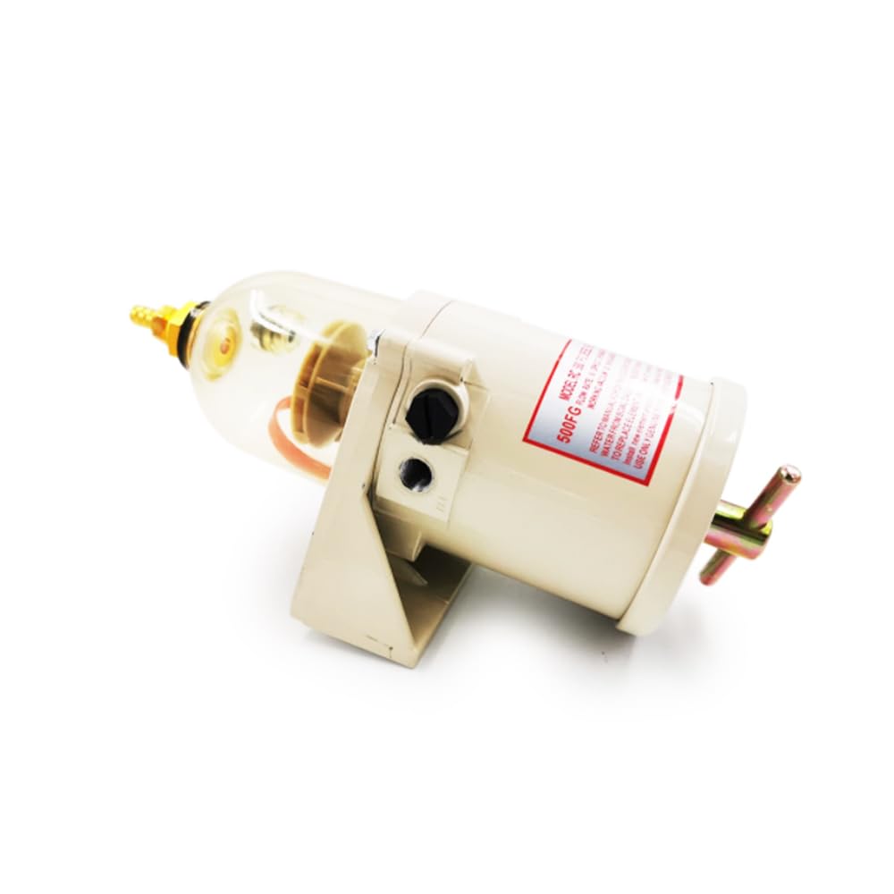 Gasfilter Kraftstofffilter 500FG Kraftstofffilterbecher 500FH Diesel Marine Bootsmotor Wasserabscheider Schüssel Ablassventil Wasserhahn Zubehör(Bowl with Valve)