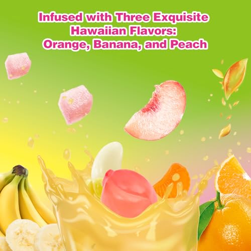 Image of Amos Peelerz Assorted Peelable Gummy - Tropical Peeling Candy Variety Pack | Banana, Orange & Peach | 24 Individual Packs (608g) | Fun, Chewy & Shareable Treat