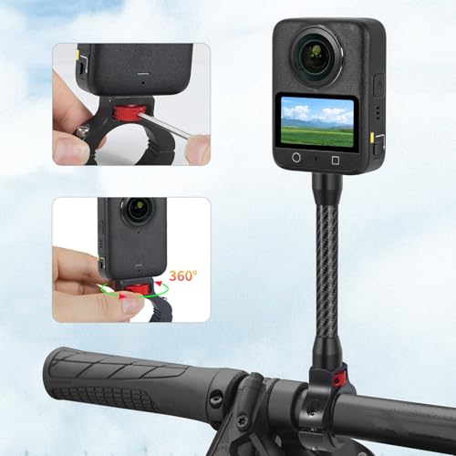 Support guidon moto vis 1/4 fixation rapide 360 pour vidéo stable