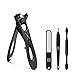 Nail Clippers Manicure Set for Fingernail & Toenail Stainless Steel Heavy Duty Nail Kit Grooming for Men Pedicure Tool Trimmer, opove X3 Black