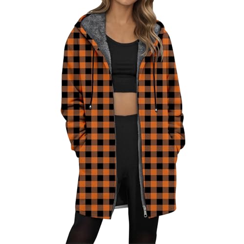 Veste mi-longue Noël isolante en polaire zippée chaude