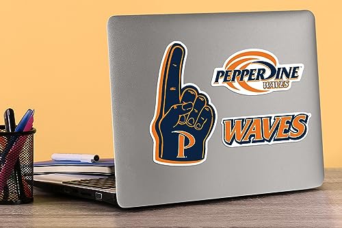 Image of Pepperdine University 8ct Vinyl Large Deluxe Stickers Variety Pack - Laptop, Water Bottle, Scrapbooking, Tablet, Skateboard, Indoor /Outdoor - Set of 8