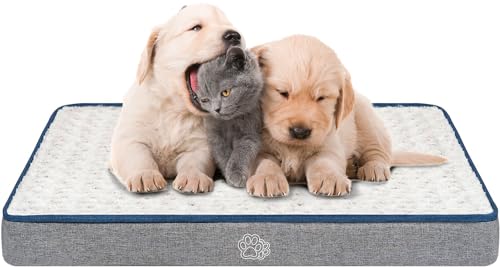 Empsign Reversible Cool And Warm Dog Bed For Crate Pad, Pet Beds With Washable And Removable Cover, Dog Crate Bed Sleeping Mats cover