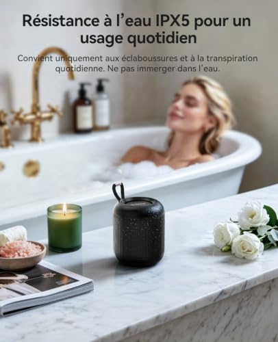 ORICO Enceinte Bluetooth Portable, 27 h d’Autonomie, 335 g – BG01, Noir – vue 6