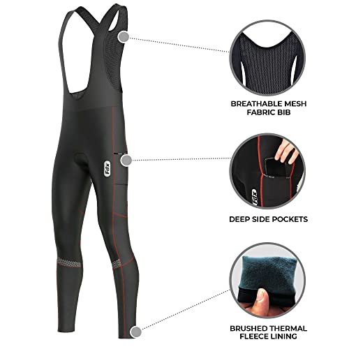Mallas largas de ciclismo FDX hombre con tejido italiano Roubaix de alta densidad 2