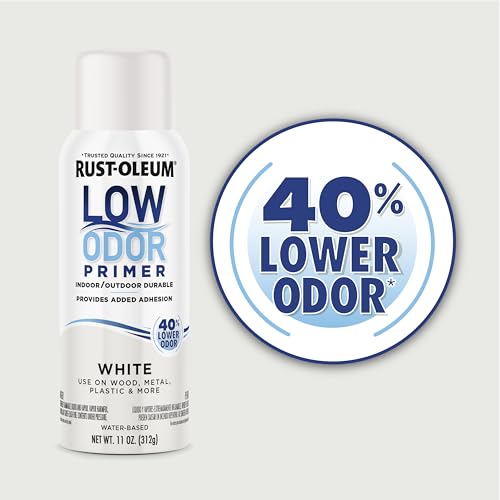 Image of Rust-Oleum Low Odor Spray Primer, 11 oz, Flat White, 6 Pack
