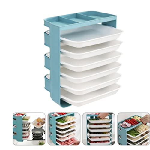 Achvac Rolling Shelf 6 Tier Side Dish Storage Kitchen Storage Shelf (Green) #TOP5