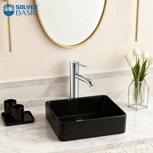 Miniatura 4 de Solvex Grifo Alto Lavabo, Grifo Monomando Lavabo Caño, Grifos Para Lavabos De Baño Acero Inoxidable Cromado, Grifo De Lavabo, Agua Fria Y Caliente Disponible, Sf-11801