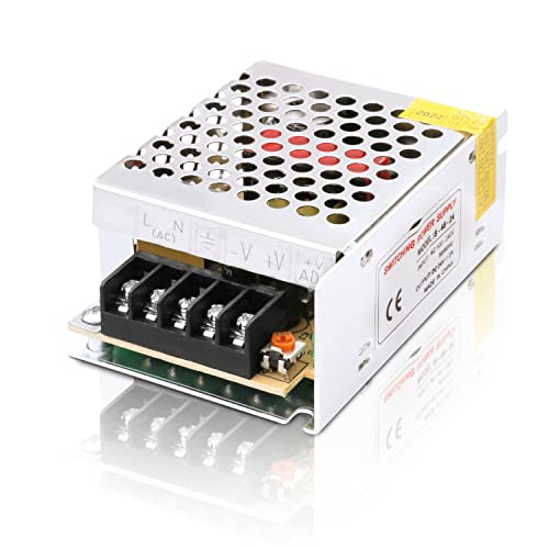 スイッチング電源 24V コンバーター AC 110/220V→DC24V 直流安定化電源24V 変換器 変圧器 電源スイッチ 電源装置 安 全保護 回路 装置 (24V 2A)