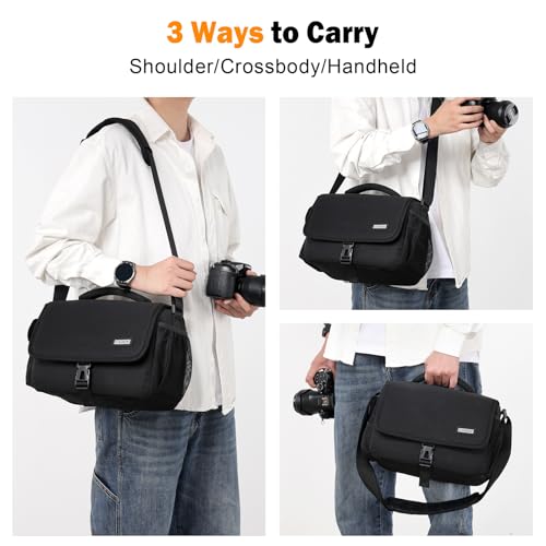 Bolsa para cámara DSLR grande CADeN negra miniatura 4