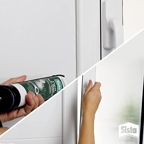 Sista Haus & Bau Universal FlexTec Polymer, Universal-Silikon für Fugen innen & außen, witterungsbeständige Dichtmasse für viele Materialien*, wasserfeste Fugenmasse, 1x280ml Kartusche, transparent