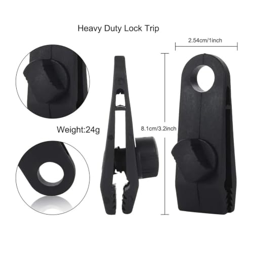 Clips para lonas de alta resistencia contra tormentas en toldos de camping y piscinas 3