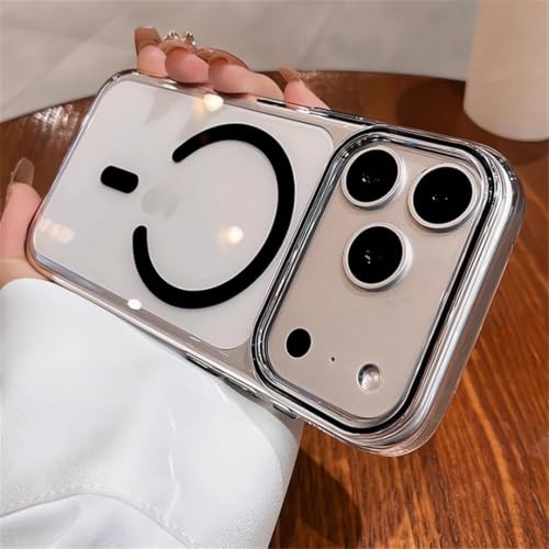 Coque iPhone 15 Pro transparente en polycarbonate noir ultra-mince et magnétique antichoc