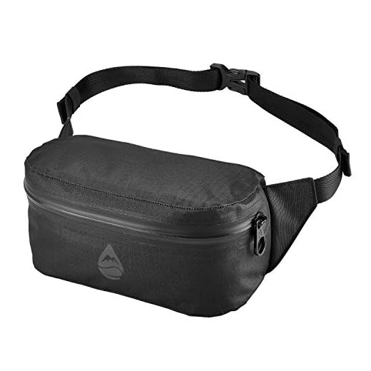 Skog Å Kust FannySåk Airtight & Waterproof Floating Waist Bag | for Kayaking, Rafting, Boating, Swimming, Camping, Hiking, Beach, Fishing (Black)