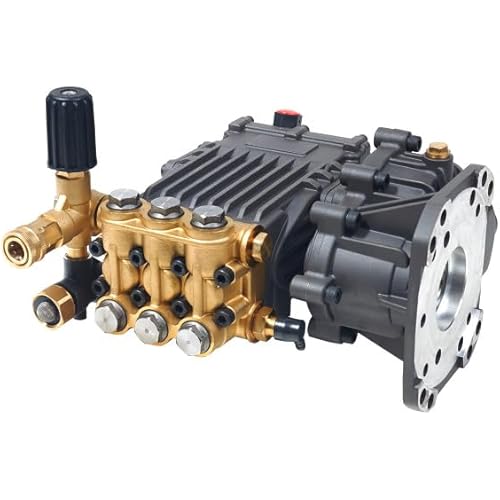 Canpump CT 4066 GB Pressure Washer Pump with Gearbox – 4000 PSI, 6.6 GPM, 1″ Shaft, Horizontal, Triplex, External Unloader – High Pressure High Flow Industrial Pump – For 22 HP Gas Engines