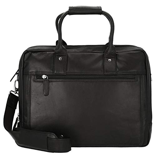 Dermata Serviette - Porte-documents cuir 39 cm compartiment ordinateur portable Cover