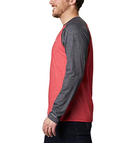 Columbia Men's Thistletown Park Raglan Tee, Mountain Red Heather/Black Heather, Xx-Large #TOP2