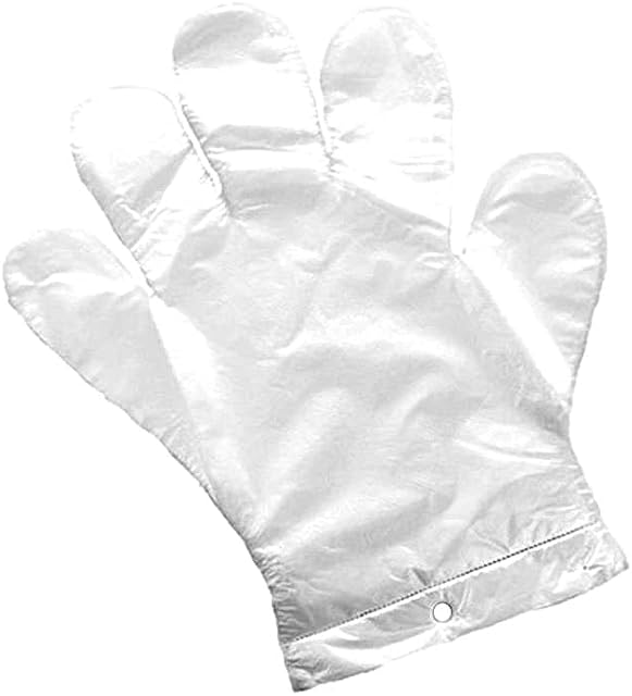 100 x Disposable Plastic Gloves Polythene Food Prep Safe for Catering Hairdressers Butchers DIY