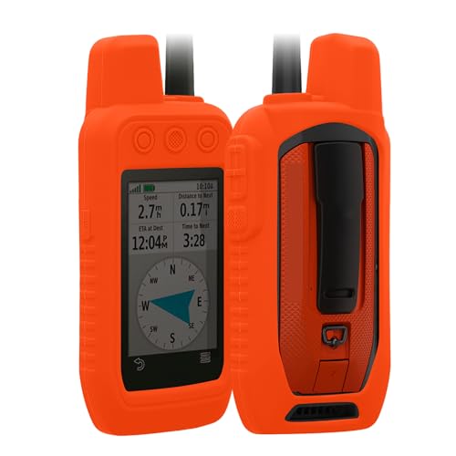 kwmobile Étui Compatible avec Garmin Alpha 300 / Alpha 200 - Housse de Protection en Silicone pour Navigateur GPS Pédestre - Orange