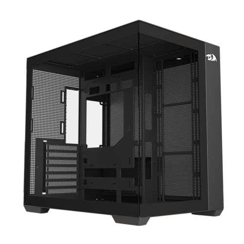 Image of Redragon - GC-623 - ATX Gaming PC Case - Micro-ATX, Mini-ITX (Support backplug Mother Board) - 270 Degree Full View Tempered Glass