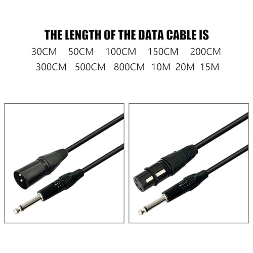 Cable de 1/4 a 3 pines macho interconexión audio para monitores estudio y sonido 4