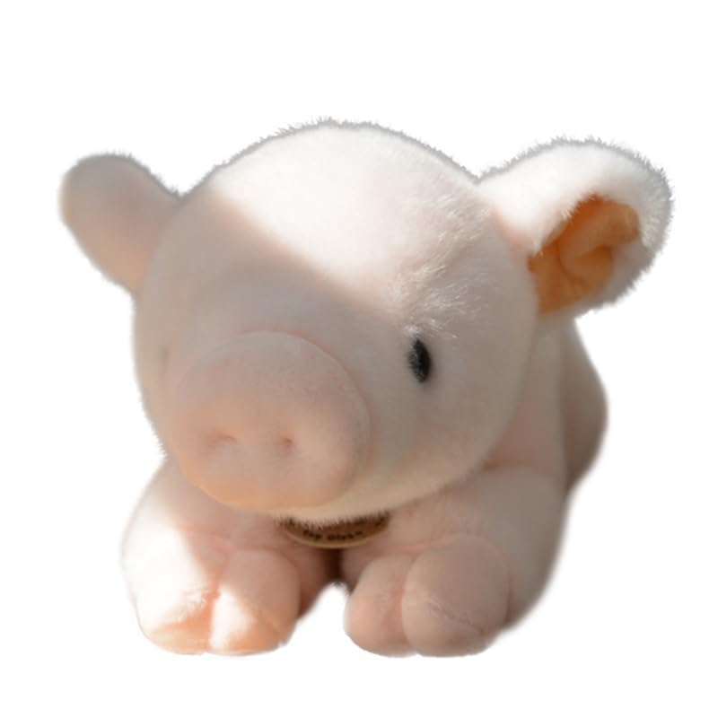 Jouet en peluche cochon rose couché de 30cm pour consoler les enfants