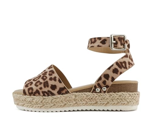 Image of Soda Little Kids /Children /Girls Topic-IIS Espadrille Flatform Wedge Open Toe Sandals