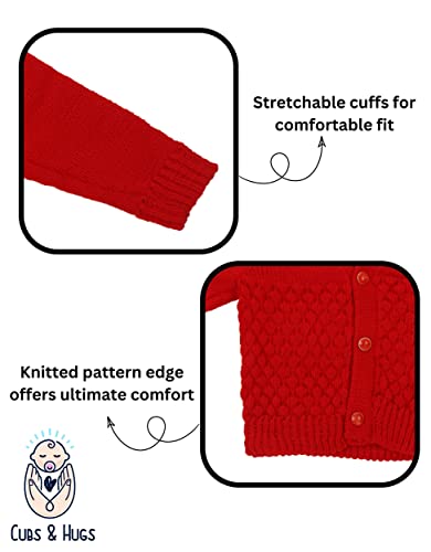 Image of CUBS & HUGS Baby Girl's Wool V-Neck Sweater