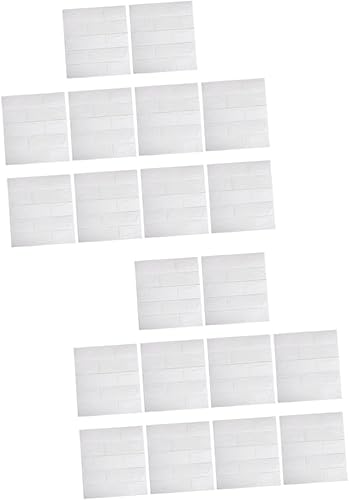 DOITOOL 20 calcomanías de pared estéreo 3D, calcomanías de pared 3D, paneles de pared 3D, paneles de pared de ladrillo sintético 3D, calcomanías de
