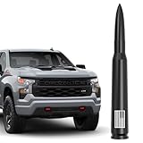 American Flag 50 Cal Bullet Antenna - Anti-Theft Design for GM Chevy Silverado &...