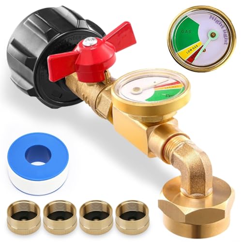 Upgraded Propane Refill Adapter with Gauge