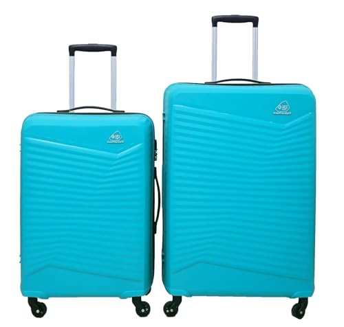 Image of American Tourister Kamiliant Set of 3 Trolley Bags 55 cm, 68 cm and 79 cm Small, Medium and Large Hard-Sided Polypropylene 4 Wheeler Spinner Luggage (Teal)