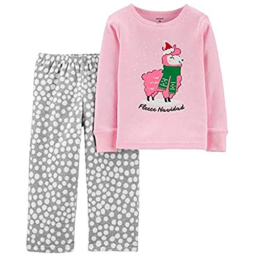 Carter's Little Girls' 2 Piece PJ Set (Toddler/Kid) (Fleece Navidad, 5)