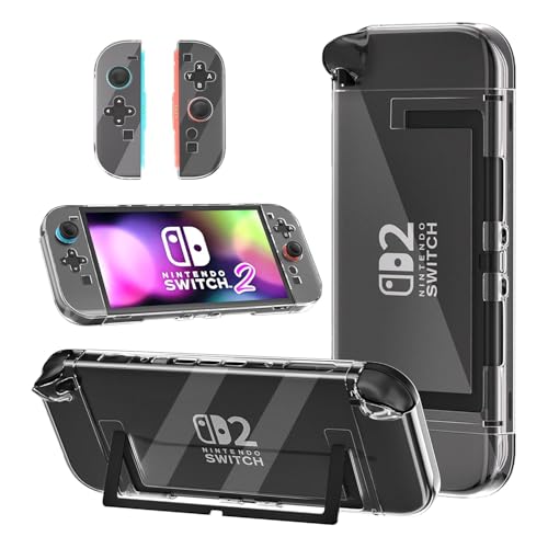 Switch 2 カバー スイッチ2 専用保護カバー クリアケース PC材質ハードケース 分体式?? 着脱簡単 全面保護 黄ばみなし 耐衝撃 指紋・傷防止 軽量 (A)