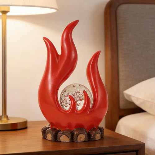Statue abstraite design moderne effet feu pour une décoration intérieure