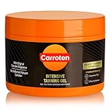 Carroten Intensive Tanning Gel | Browning Tan Accelerator | Non-Greasy, Water-Resistant with Carrot and Coconut Oil | Vitamin A & E For Moisture & Hydration | Made in Greece | 5 oz + Spatula