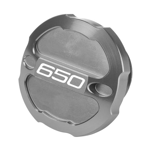 MotHeart Motorradmotor-Ölauffüllschraube M20x2.5 für Z650RS 2022-2025 Ersatz-OEM-Öl-Einfüllkappe Aus eloxiertem Aluminium Mehrere Farben z650rs Zubehör (Grau)