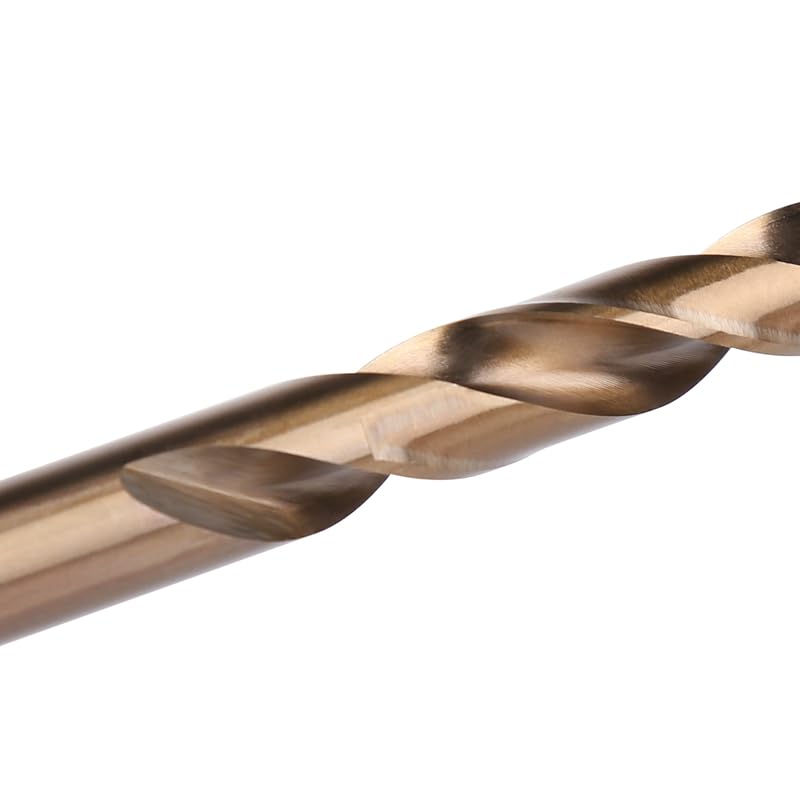 1/5 Uds HSS M35 5% Brocas Helicoidales De Cobalto 1,0-13mm Sierra De Agujero De Vástago Recto for Perforación De Metal Plástico De Madera De Hierro De Aluminio De Acero Inoxidable(10mm,5PCS)
