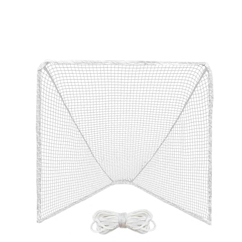 G-SQAURED Lacrosse Goal Net Replacement 4mm 6X6X7Ft Heavy Duty with 2/4X49Ft Lacrosse Net Lacing Rope Lacrosse Replacement Net for Lacrosse Practice Competition
