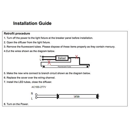 How To Install T8 LED Tube Lights Type B Ballast Bypass Lepro atelier