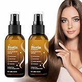 MADGININE 2 Pcs Hair Growth Spray, Biotin 20ml, Biotin Hair Growth Serum, Premium Herbal Essence, Nourishes Hair & Scalp, Thicker, Longer, Stronger Hair