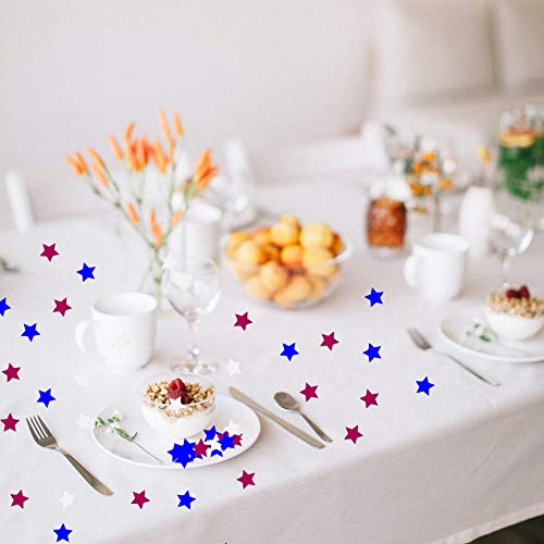 Star Confetti Glitter Stars-Table Confetti Metallic Foil Star Sequins For Wedding Birthday Festival Party Decoration Silver Red Blue 30G 12Mm (Red Silver Blue Star) #TOP1